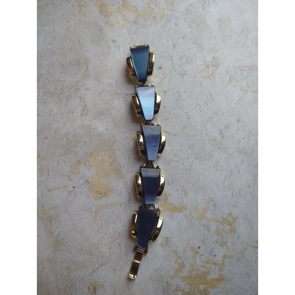 Vintage Blue and Gold Bracelet Estate Jewelry